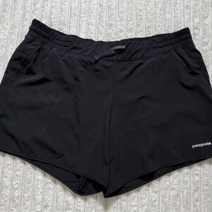 Patagonia women’s  XL Black Athletic Running Shorts Lightweight Adjustable Waist